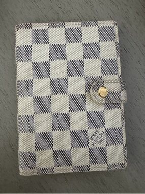 Louis Vuitton Small Ring Agenda Cover Azur Damier Day Planner wallet Stickers